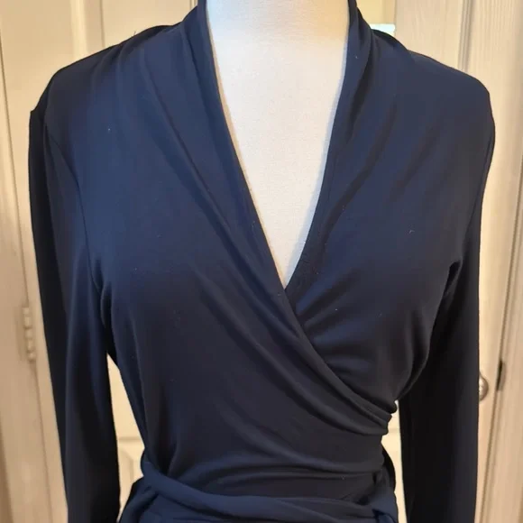 Banana Republic Navy Wrap Dress - Picture 4 of 8